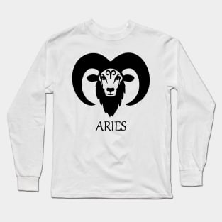 Aries Ram Zodiac Sign Long Sleeve T-Shirt